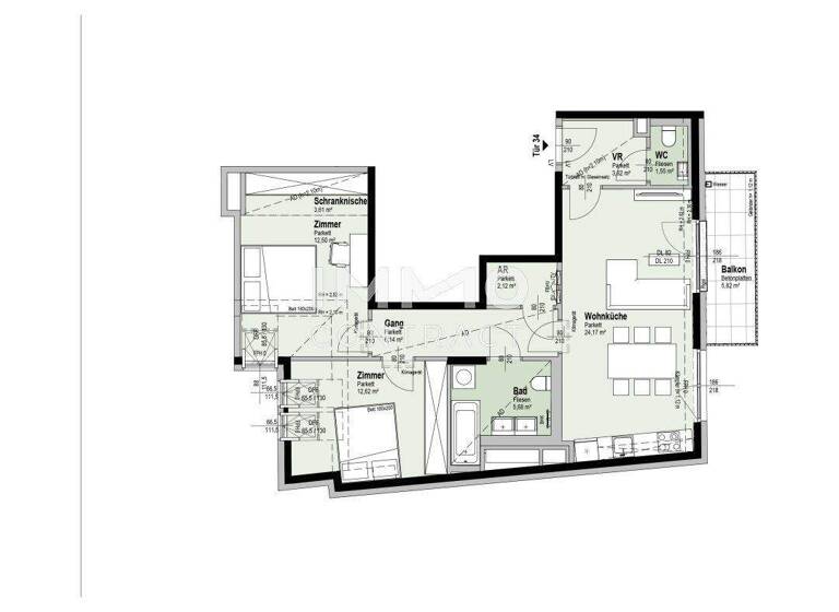 Wohnung zum Kauf - Erstbezug 543.100 € 3 Zimmer 72 m² 5. Geschoss Wien 1210