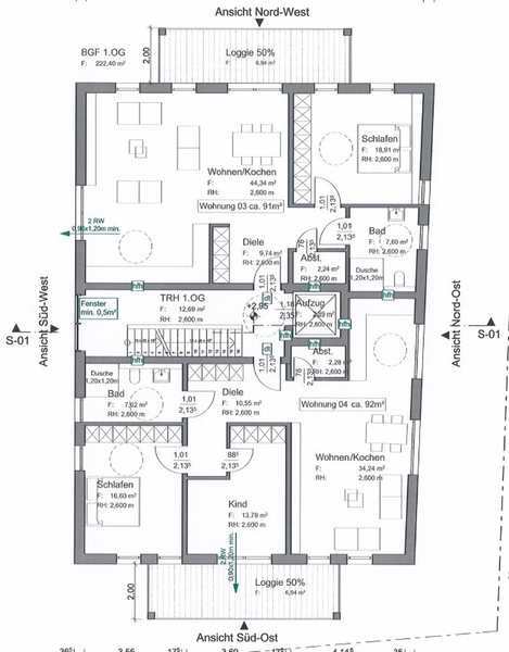 Wohnung zur Miete 700 € 2 Zimmer 91 m²<br/>Wohnfläche Quettinger Str. Quettingen Leverkusen 51381