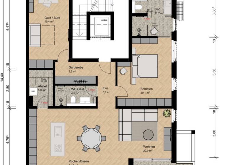 Terrassenwohnung zur Miete 2.390 € 3,5 Zimmer 127 m² Geschoss EG/3 frei ab sofort Seehaldenstraße 24 Überlingen 88662