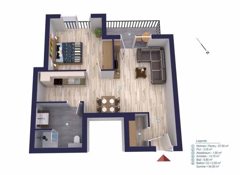 Wohnung zum Kauf provisionsfrei 380.000 € 2 Zimmer 55 m² Börgerende 18211