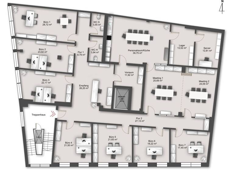 Bürofläche zum Kauf 995.000 € 7 Zimmer 350,9 m² Bürofläche Innenstadt Augsburg 86150