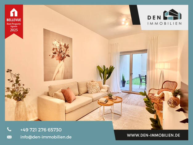 Wohnung zum Kauf provisionsfrei 549.900 € 2 Zimmer 82,1 m² EG Karlsruhe 76133