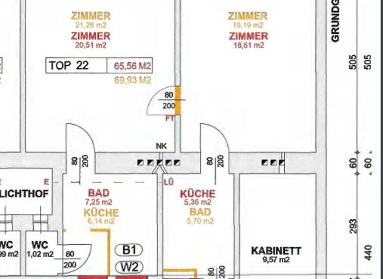 Wohnung zum Kauf 259.000 € 3 Zimmer 65,6 m² 3. Geschoss Wien 1200