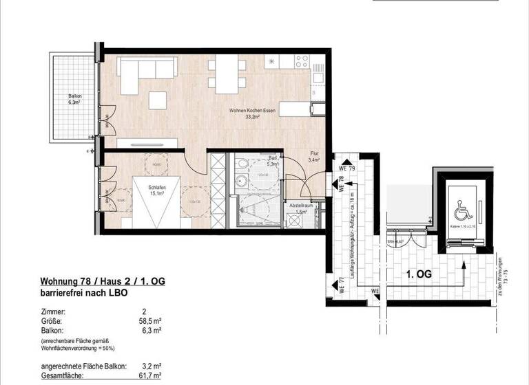 Wohnung zum Kauf - Erstbezug provisionsfrei 370.000 € 2 Zimmer 61,7 m² 1. Geschoss Buchholz 21244