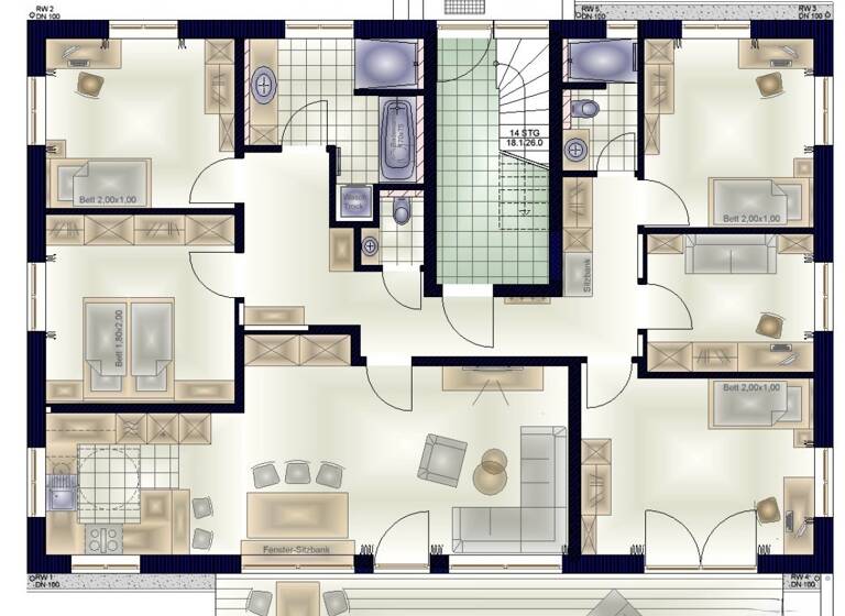 Wohnung zum Kauf - Erstbezug provisionsfrei 5 Zimmer 145 m² Bechen Durach - Bechen 87471