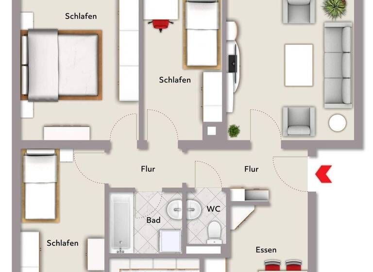 Wohnung zum Kauf 344.000 € 4,5 Zimmer 85 m² frei ab sofort Böblingen 71032