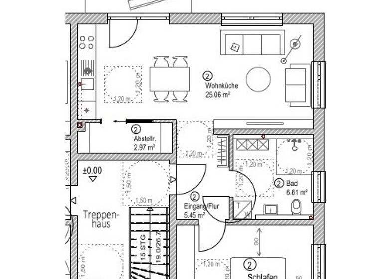 Wohnung zum Kauf 225.000 € 2 Zimmer 57,5 m²<br/>Wohnfläche EG<br/>Geschoss Hunderdorf Hunderdorf 94336