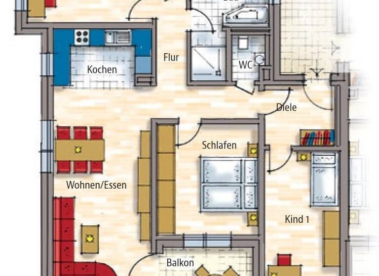Wohnung zum Kauf provisionsfrei 4 Zimmer 106,3 m²<br/>Wohnfläche 1.<br/>Geschoss An den Schwabachauen Weiterndorf Heilsbronn 91560