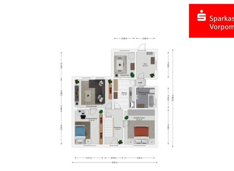 Doppelhaushälfte zum Kauf 229.000 € 5 Zimmer 120 m² 660 m² Grundstück Nördliche Mühlenvorstadt Greifswald 17489
