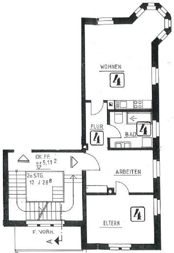 Wohnung zur Miete 825 € 2,5 Zimmer 64,4 m²<br/>Wohnfläche 1.<br/>Geschoss ab sofort<br/>Verfügbarkeit Malerstraße 14 Oberloschwitz Dresden 01326