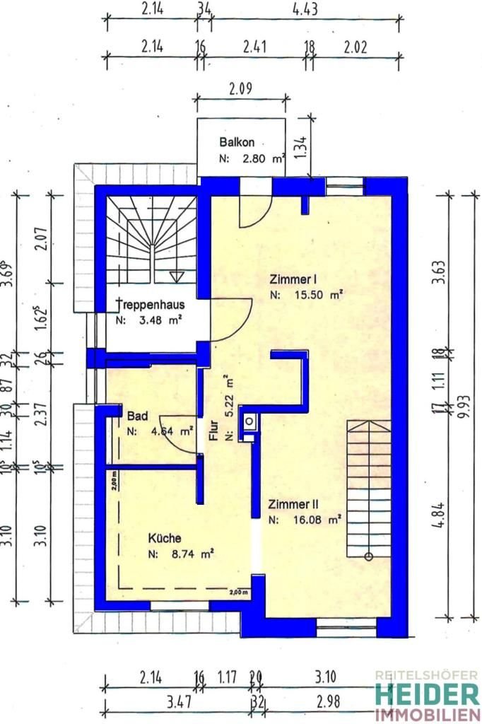 Wohnung zur Miete 745 € 2 Zimmer 74,5 m²<br/>Wohnfläche 2.<br/>Geschoss Stadt Ansbach 91522