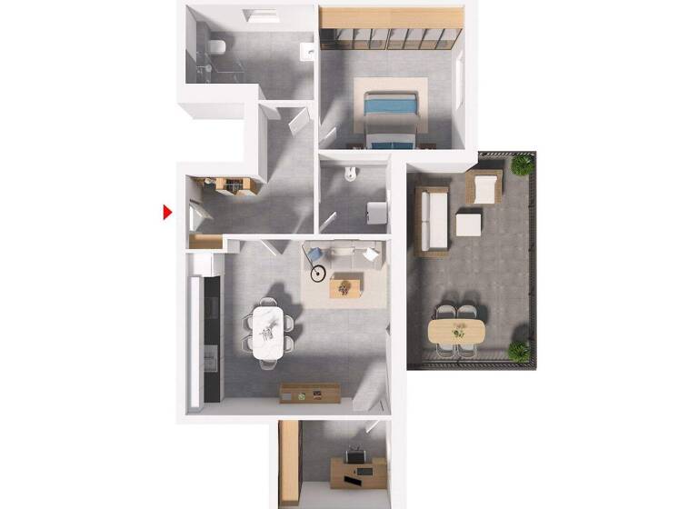 Wohnung zur Miete - Erstbezug 1.319 € 2,5 Zimmer 80,6 m² 1. Geschoss frei ab sofort Mühlengrund 3A Wersen Lotte 49504