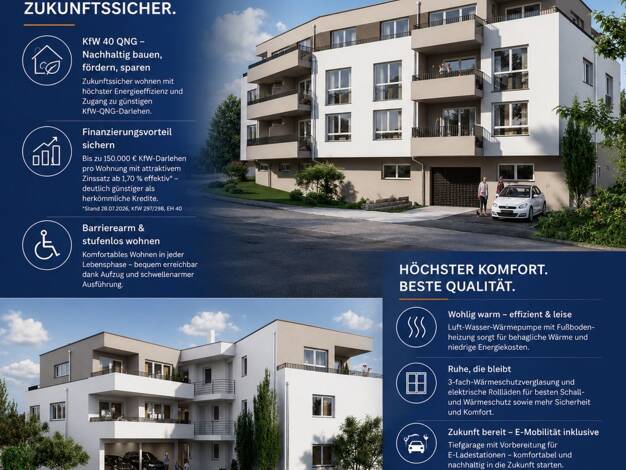Wohnung zum Kauf - Erstbezug provisionsfrei 409.000 € 2 Zimmer 72,2 m² Grötzingen Aichtal 72631