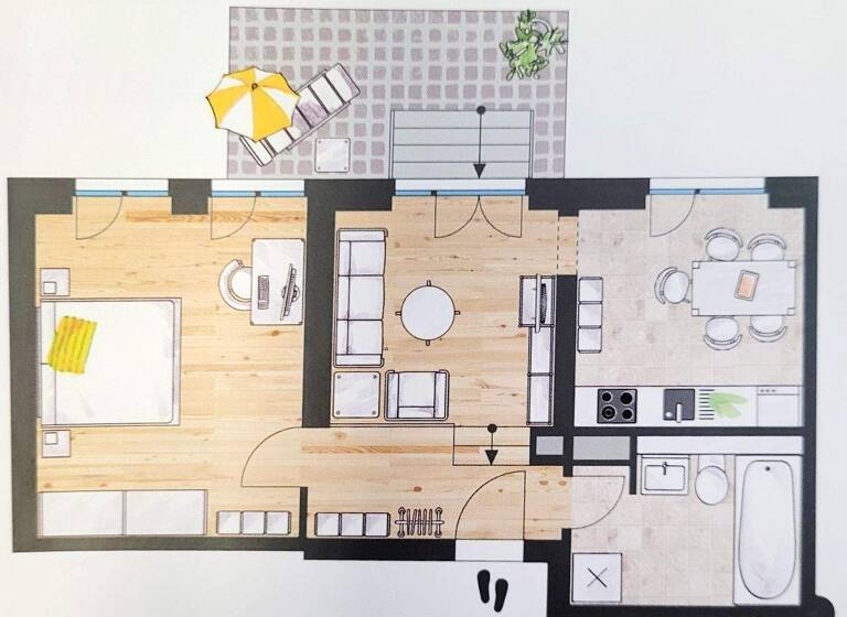 Wohnung zum Kauf 285.000 € 2 Zimmer 59,8 m² EG frei ab sofort Südliche Innenstadt Potsdam 14473