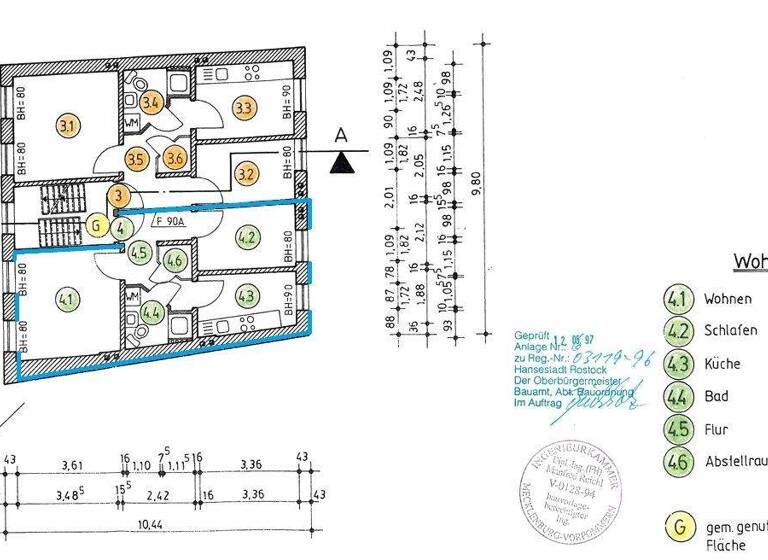 Wohnung zum Kauf 117.000 € 2 Zimmer 36,7 m² Kröpeliner Tor-Vorstadt Rostock 18057