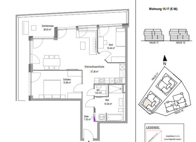 Wohnung zur Miete - Erstbezug 945 € 2 Zimmer 56,4 m² 4. Geschoss frei ab sofort Degmarner Str. 17 Oedheim 74229