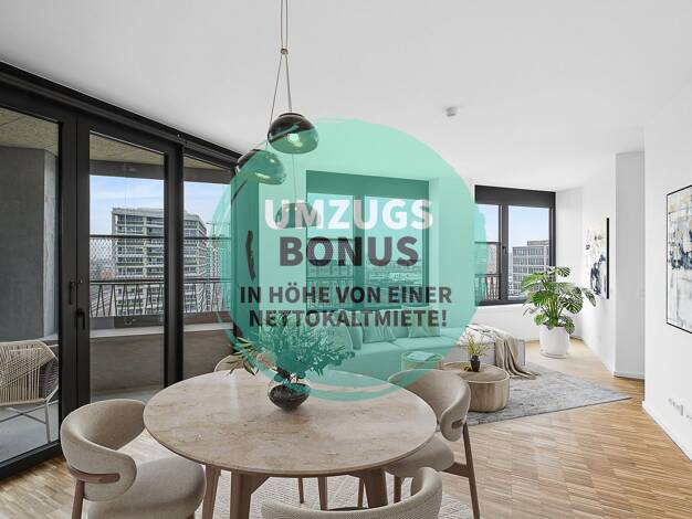 Wohnung zur Miete - Erstbezug 2.195 € 3 Zimmer 86,1 m² 11. Geschoss Lisa-Fittko-Straße 11 Moabit Mitte 10557