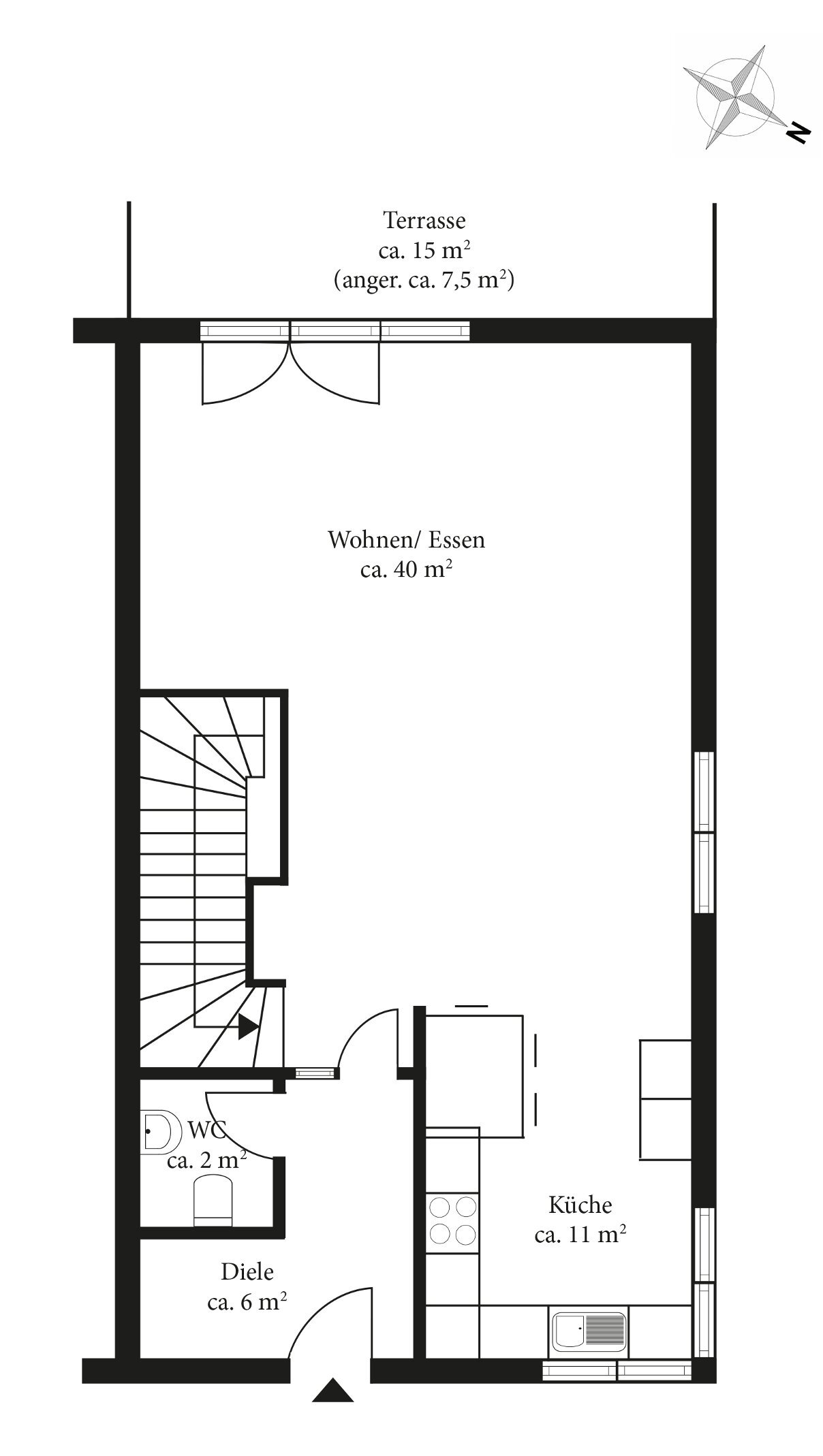 Maisonette zum Kauf 1.068.000 € 4 Zimmer 161 m²<br/>Wohnfläche EG<br/>Geschoss Wellingsbüttel Hamburg 22393