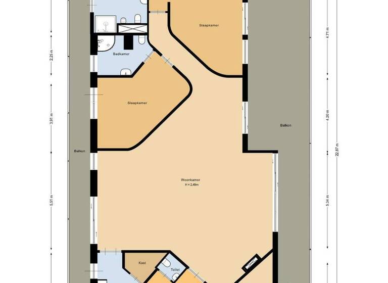 Penthouse zum Kauf 1.325.000 € 4 Zimmer 215 m² 7. Geschoss ijsselzoom 72 capelle aan den ijssel 2902 LB