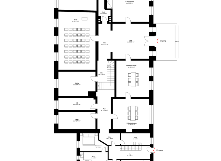 Einfamilienhaus zum Kauf 1.550.000 € 22 Zimmer 1.100 m² 54.990 m² Grundstück Zarrentin Gransebieth 18513
