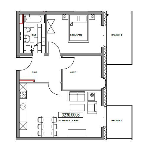 Wohnung zur Miete 879 € 2,5 Zimmer 65,6 m²<br/>Wohnfläche 2.<br/>Geschoss Welserstr. 75 Veilhof Nürnberg 90489