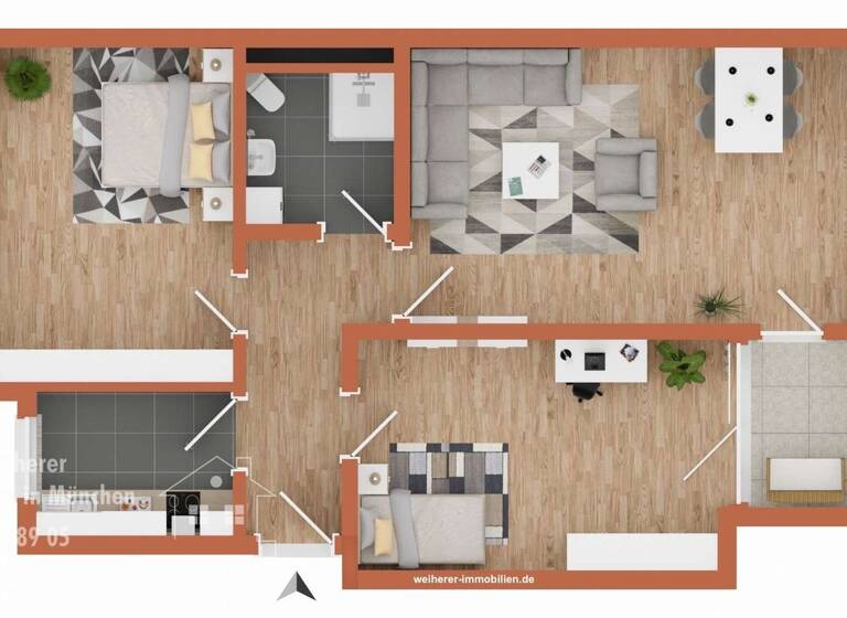 Wohnung zum Kauf 440.000 € 3 Zimmer 66,7 m² 3. Geschoss Thalk.Obersendl.-Forsten-Fürstenr.-Solln München 81477