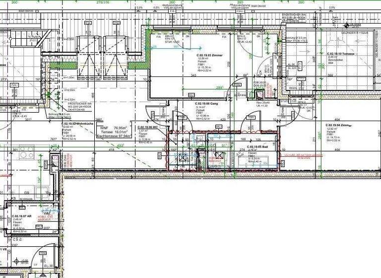 Wohnung zur Miete 1.256 € 3 Zimmer 77 m² Wien 1230