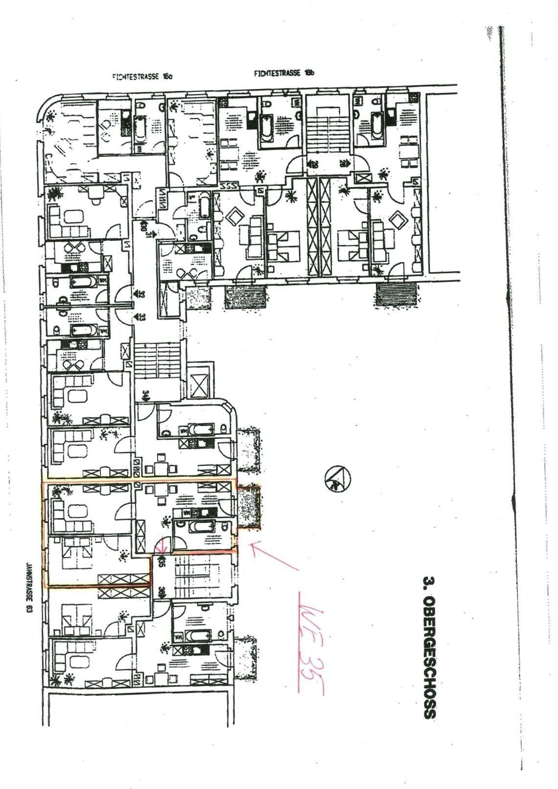 Wohnung zum Kauf als Kapitalanlage geeignet 63.900 € 2 Zimmer 60,5 m²<br/>Wohnfläche Jahnstraße 63 Lutherviertel 221 Chemnitz 09126