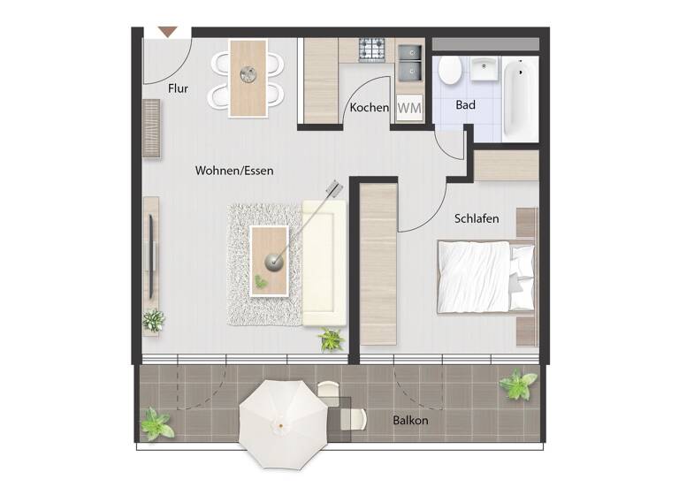 Wohnung zum Kauf 190.000 € 2 Zimmer 52 m² 8. Geschoss frei ab sofort Kornwestheim 70806