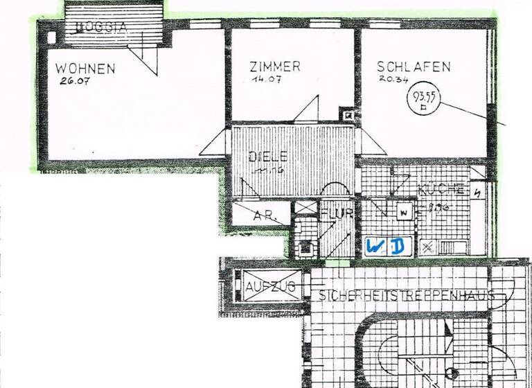 Wohnung zum Kauf 209.000 € 3 Zimmer 91 m²<br/>Wohnfläche 7.<br/>Geschoss Altstadt Bayreuth 95447