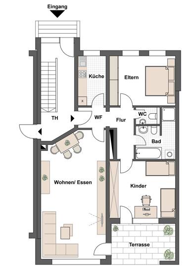 Wohnung zur Miete 720 € 3 Zimmer 90 m² Ulmenstraße 15 Lichtenau Lichtenau 91586