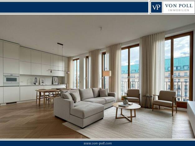 Wohnung zur Miete 2.650 € 2 Zimmer 76 m² 4. Geschoss Mitte berlin 10117