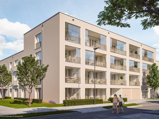 Wohnung zum Kauf - Neubau provisionsfrei 332.000 € 1 Zimmer 34,4 m² 1. Geschoss Schmetterlingsstraße 1 Heimstetten Kirchheim b. München 85551