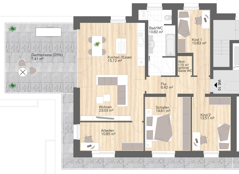 Wohnung zum Kauf provisionsfrei 507.000 € 5 Zimmer 121 m² 3. Geschoss Kaßberg Chemnitz 09112