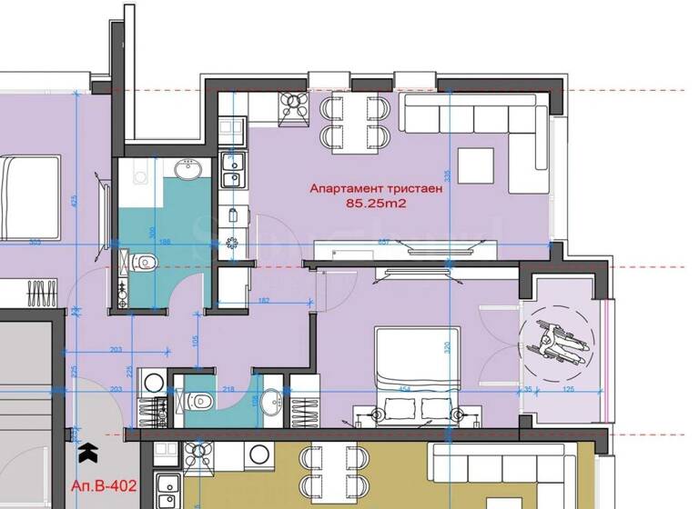 Studio zum Kauf 124.600 € 3 Zimmer 99,7 m² Bansko
