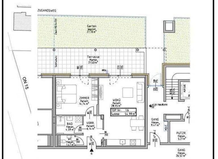 Wohnung zum Kauf - Erstbezug provisionsfrei 469.000 € 2 Zimmer 55 m² EG Korneuburg 2100