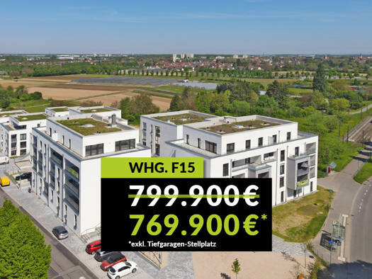 Wohnung zum Kauf provisionsfrei 769.900 € 3 Zimmer 121,4 m² Wolfartsweier Karlsruhe / Wolfartsweier 76228