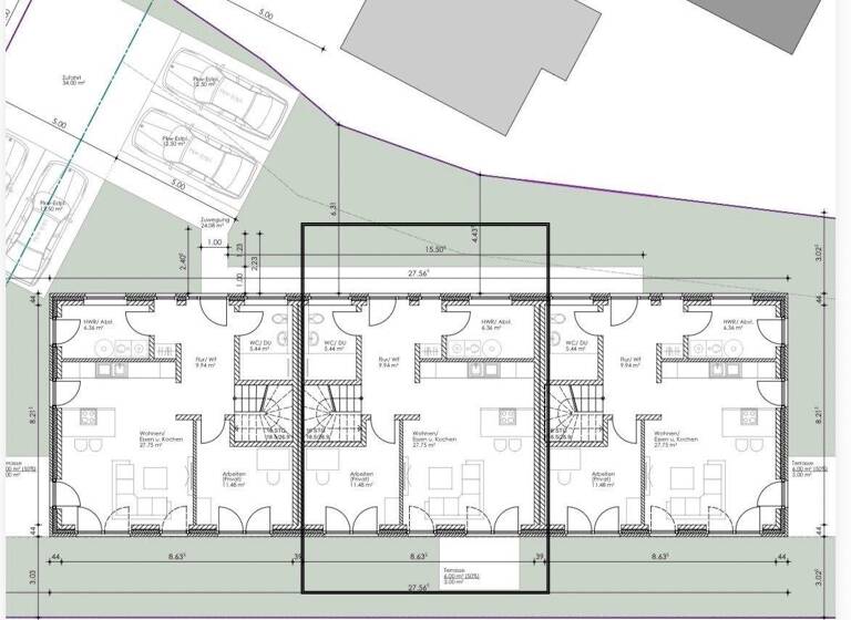Reihenmittelhaus zum Kauf - Erstbezug 345.000 € 4 Zimmer 106,1 m² 300 m² Grundstück frei ab 01.12.2026 Weitzmühlener Straße 68 B Eitze Verden (Aller) 27283