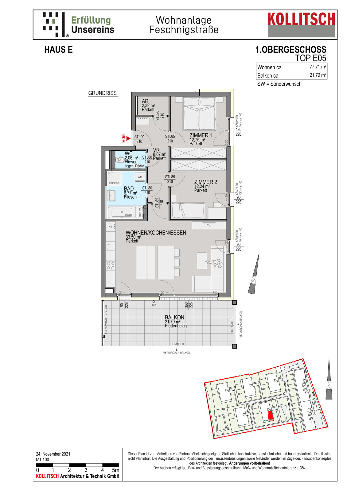 Wohnung zum Kauf 349.500 € 3 Zimmer 77,7 m²<br/>Wohnfläche Annabichl Klagenfurt am Wörthersee 9020