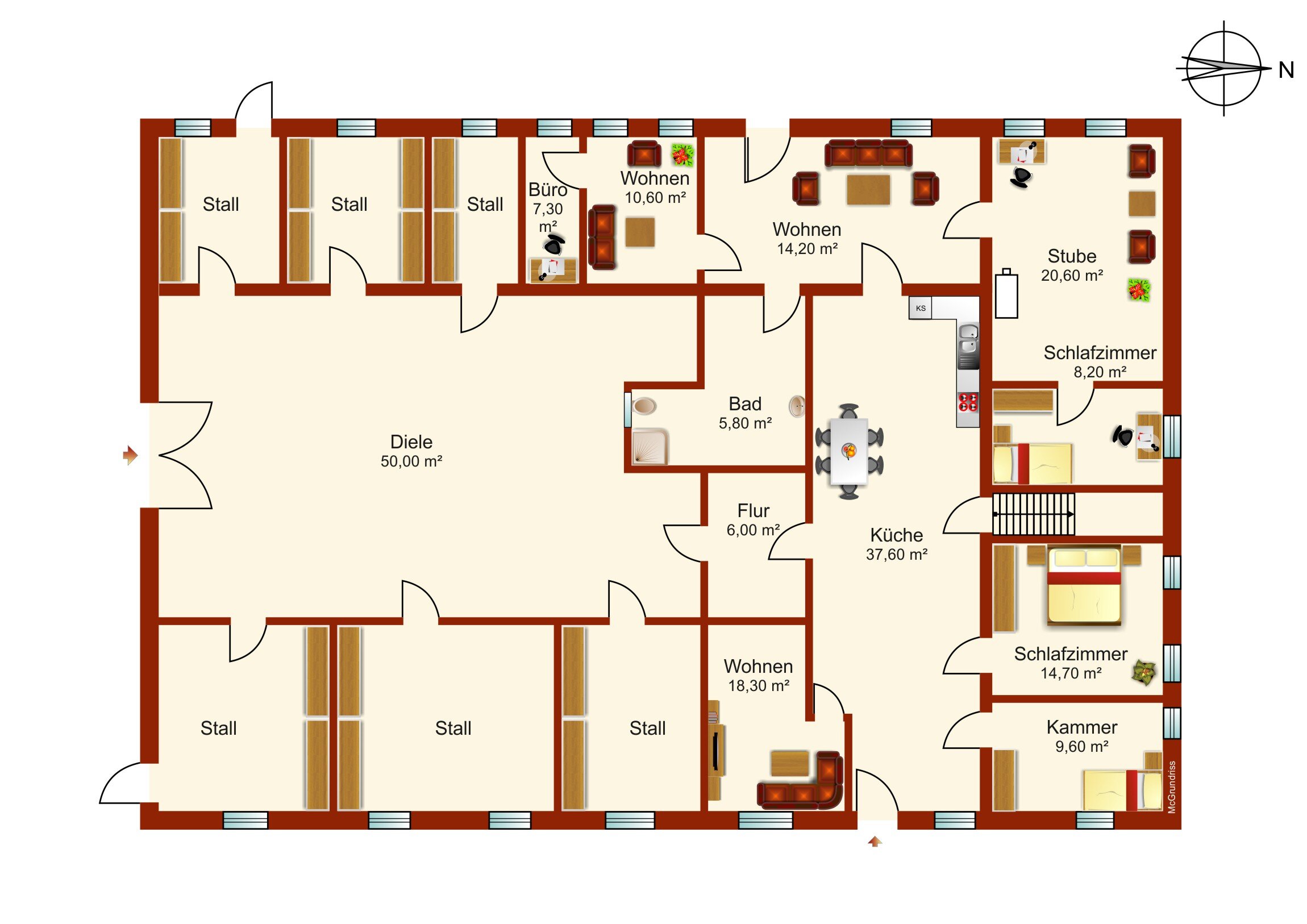 Bauernhaus zum Kauf 250.000 € 7 Zimmer 147 m²<br/>Wohnfläche 4.211 m²<br/>Grundstück ab sofort<br/>Verfügbarkeit Elbstraße 7 Rassau Amt Neuhaus 19273