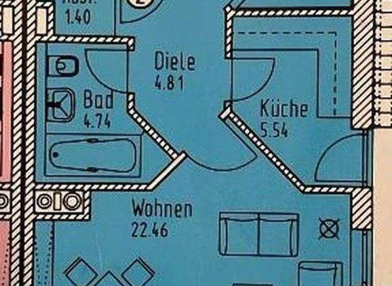 Wohnung zur Miete 599 € 2 Zimmer 54,2 m² 1. Geschoss Siedlung 18 Seifersdorf Wachau OT Seifersdorf 01454