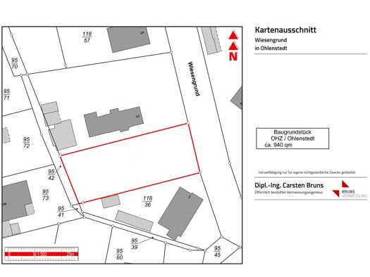 Grundstück zum Kauf provisionsfrei 79.900 € 940 m² Grundstück Wiesengrund Ohlenstedt Osterholz-Scharmbeck 27711