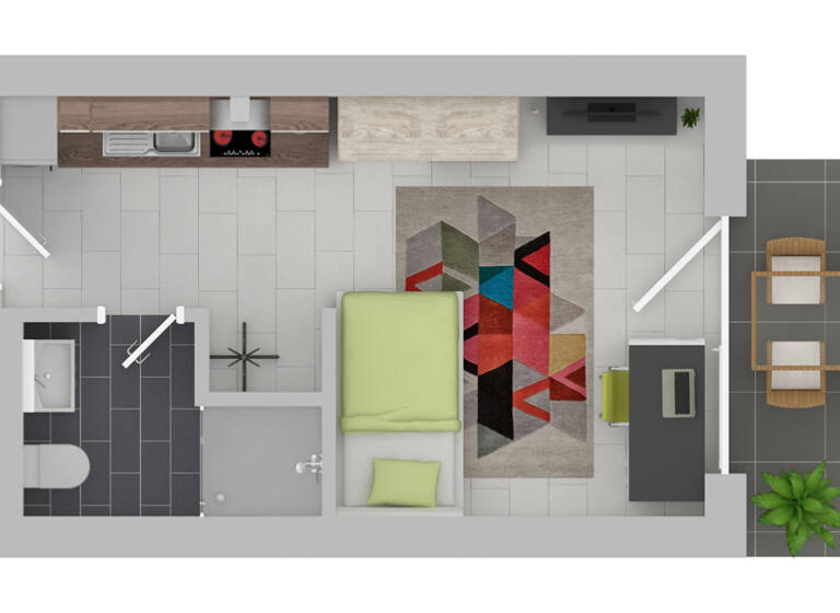 Studio zum Kauf 145.000 € 1 Zimmer 21,9 m² Nürtingen 72622