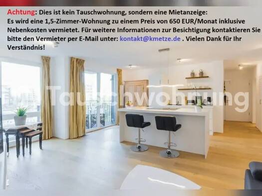 Wohnung zur Miete Tauschwohnung 660 € 1 Zimmer 37 m² Otterndorf Hamburg 20457