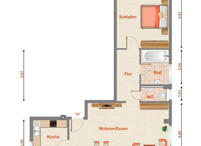 Wohnung zum Kauf 225.000 € 2,5 Zimmer 67,4 m² Rommelshausen Kernen im Remstal / Rommelshausen 71394