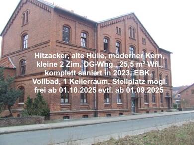Wohnung zur Miete 220 € 2 Zimmer 25,5 m² Dachgeschoss, 3. Geschoss frei ab 01.10.2025 Hitzacker Hitzacker 29456