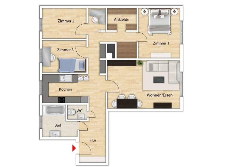 Wohnung zur Miete 1.355 € 4 Zimmer 84 m² Spengergasse 4-8 Wien 1050