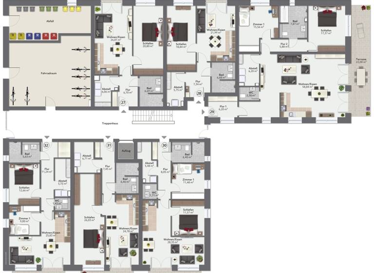 Wohnung zum Kauf - Erstbezug 326.000 € 3 Zimmer 75,7 m² Achim 28832