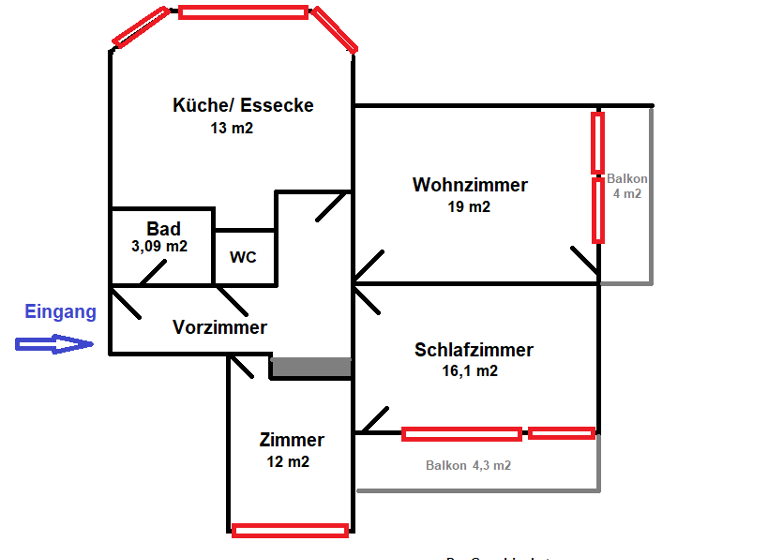 Wohnung zum Kauf provisionsfrei 135.900 € 3 Zimmer 74 m² Hévíz
