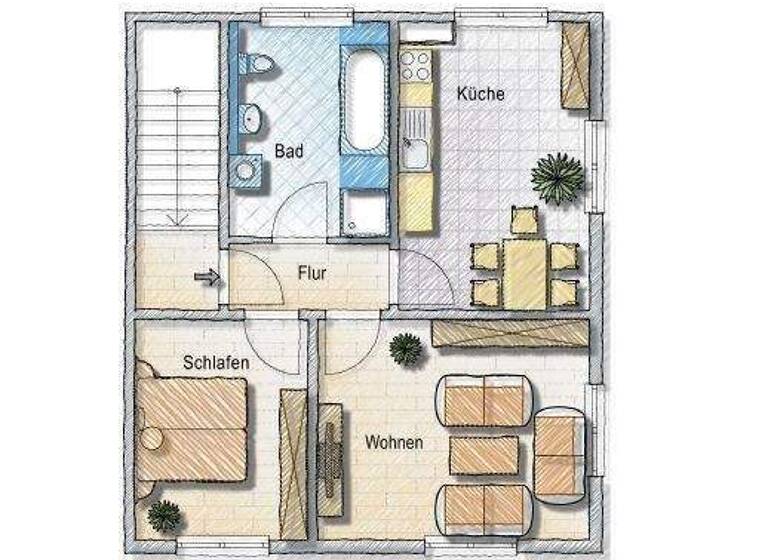 Wohnung zur Miete 305 € 2 Zimmer 54 m² 1. Geschoss frei ab sofort Im Buschgarten 3 Augustusburg 09573